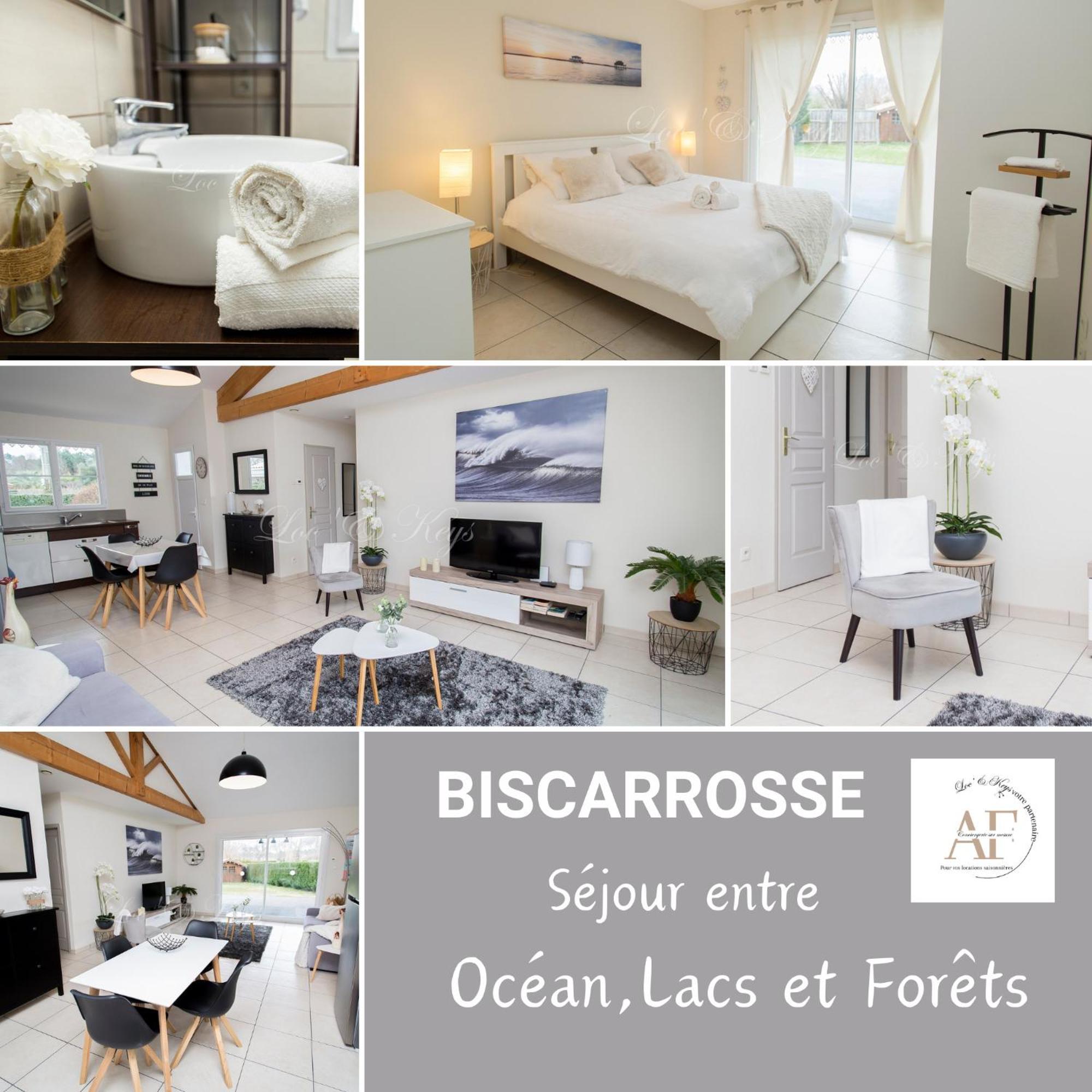 Ravissante Maison Cosy 4* Biscarrosse Proche Lac エクステリア 写真