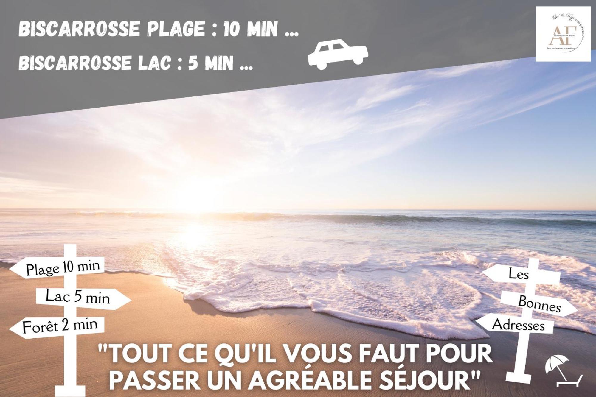 Ravissante Maison Cosy 4* Biscarrosse Proche Lac エクステリア 写真