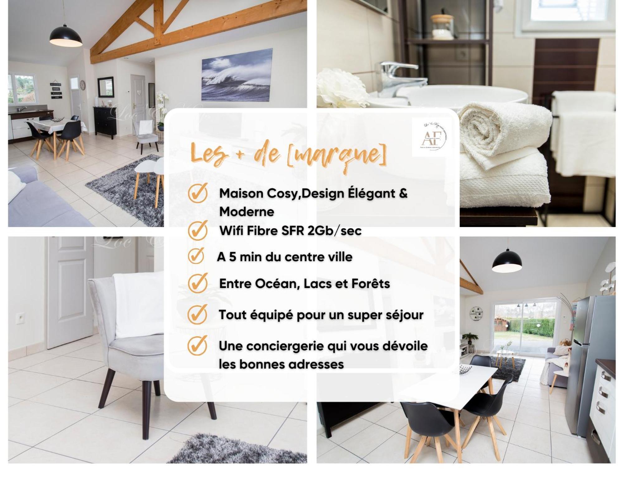Ravissante Maison Cosy 4* Biscarrosse Proche Lac エクステリア 写真